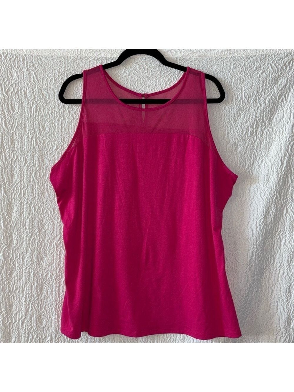 Lane Bryant Boatneck Sheer Detail Tank